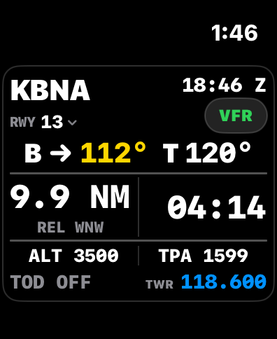 Flight Cue Apple Watch